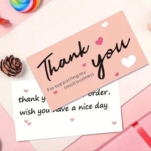 new Thank You Cards Stationery Posh Sellers Packages Pink Small Business 25 ct